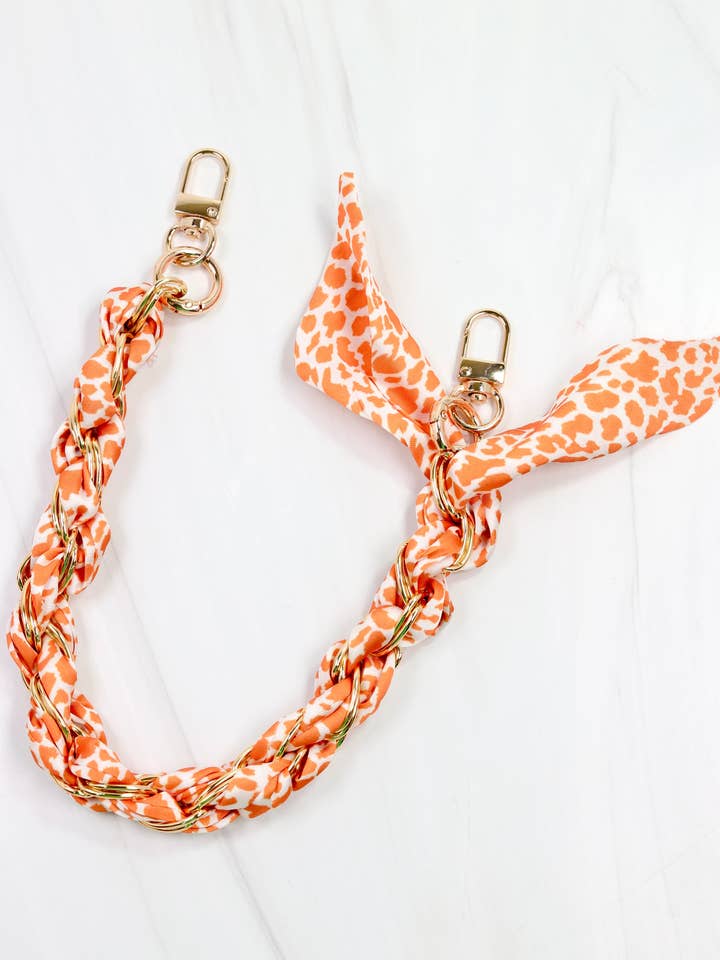 Serafina Scarf Purse Chain Orange Lep for wholesale by Caroline Hill