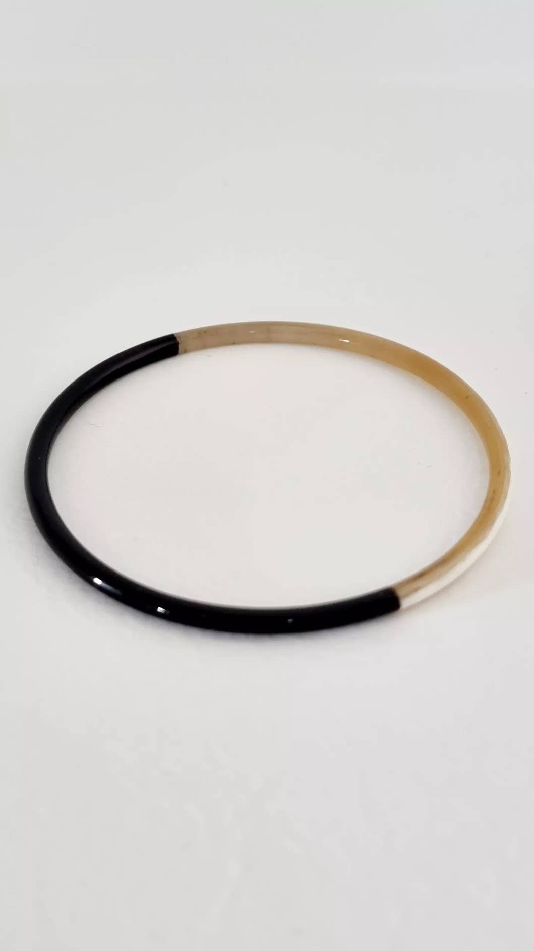 Le Coin Sauvage - Wholesale Bangle Bracelet - Horn Bangle Bracelet - 3 mm - Duo Black3