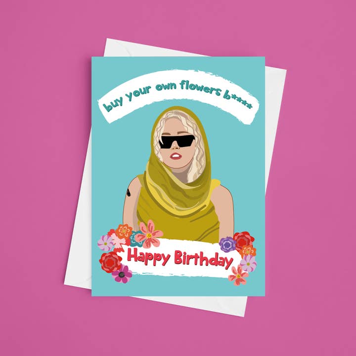 Miley Cyrus - 5x7 Birthday Card for wholesale by Laura Lonsdale
