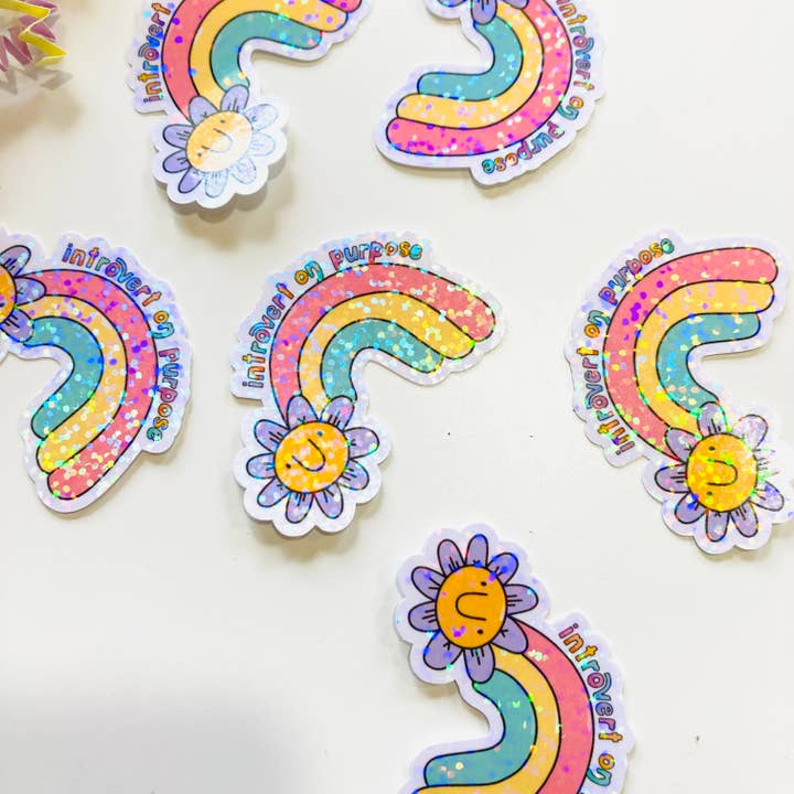 Chapter & Ink – wholesale Sticker – Introvert on purpose Die Cut sticker1