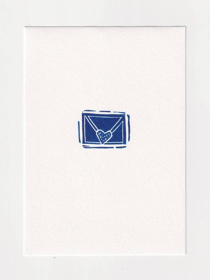 Mini Linocut Letter Print - Original Art for wholesale by Jenny Robson Design
