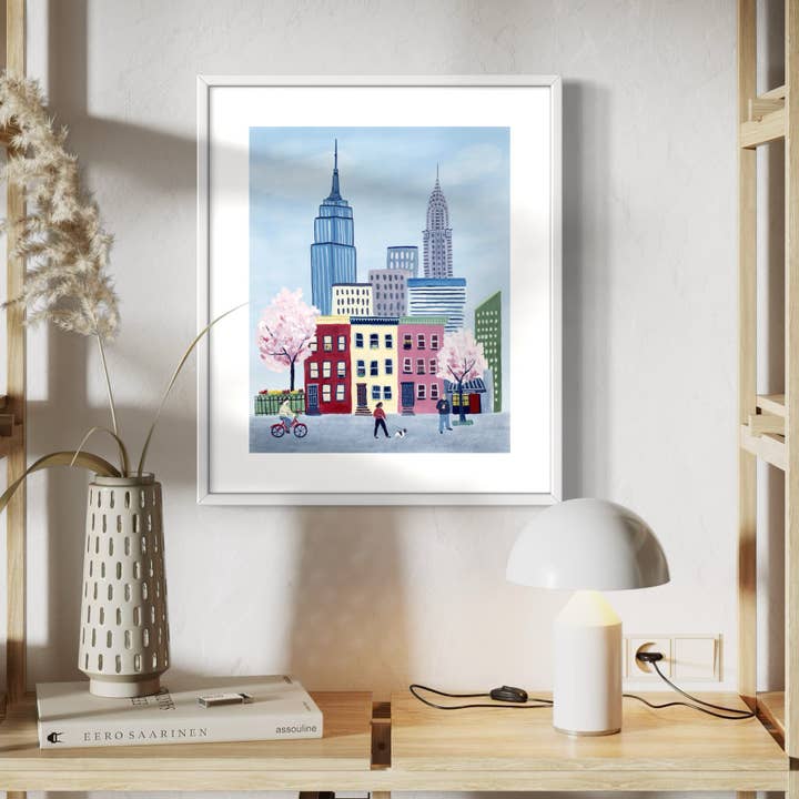 Pintalustika - Joyful Urban Illustrations - Wholesale Art Print - Spring in New York City Art Print2