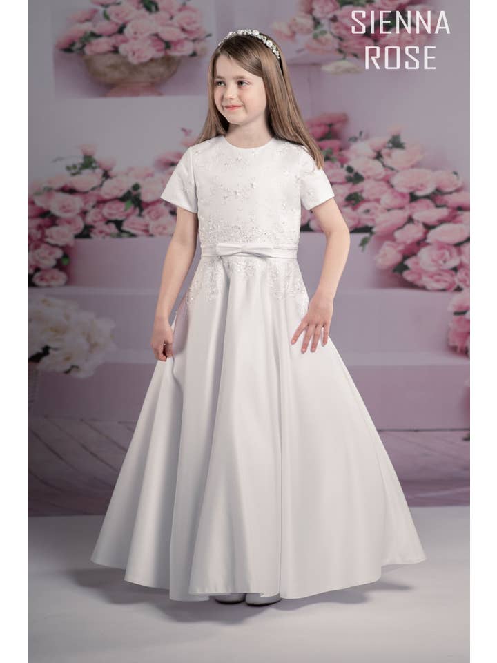 Sweetie Pie Collection - Wholesale Dress - Kids - Girl's Communion Dress with Decals SR704