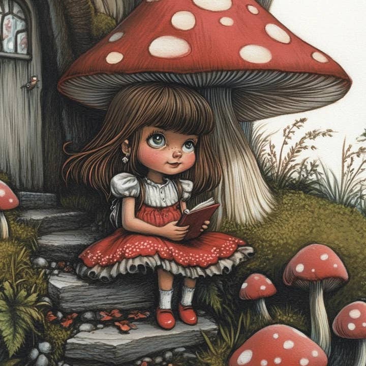 Fripperies - Wholesale Everyday Greeting Card - Whimsy Woodland: Toadstool Porch Stories | Card Fripperies0