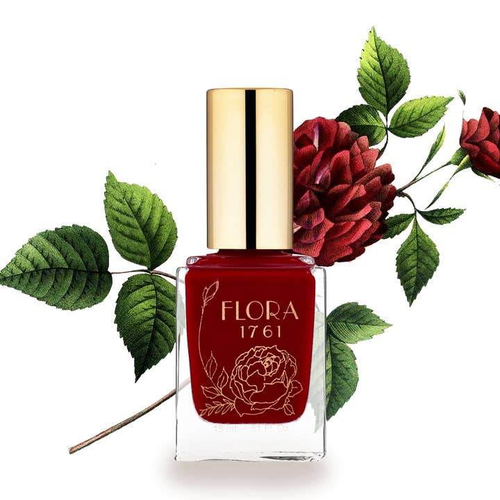 Nail Lacquer in Crimson Peony for wholesale by Flora 1761
