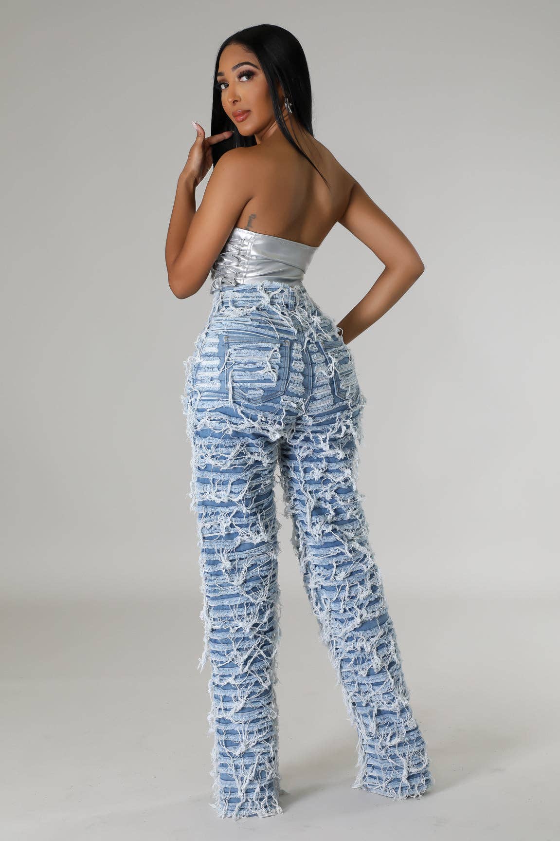 5besties inc - Venta al por mayor Vaqueros - Mujer - Vaqueros Shaggy7