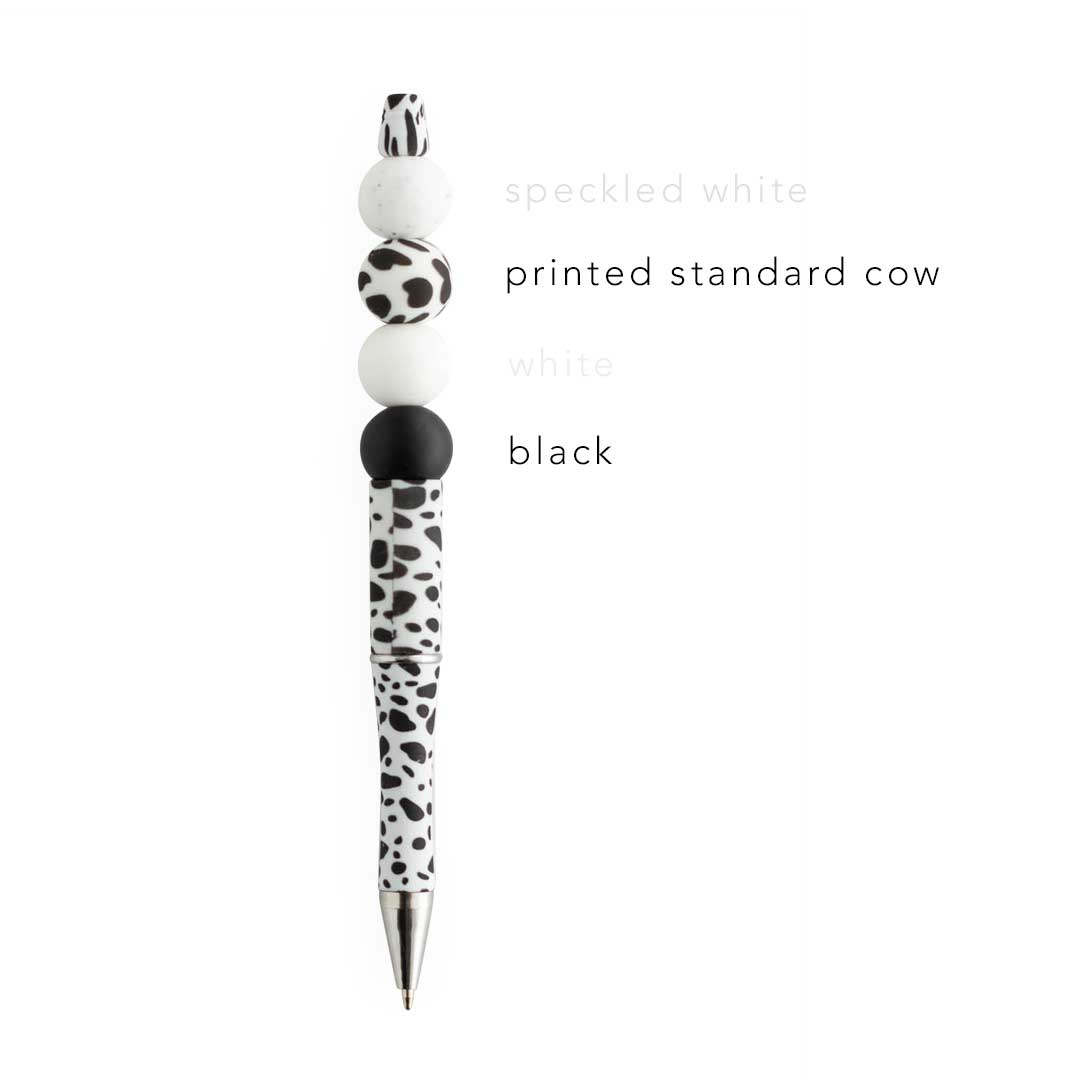 Cara & Co Silicone Craft Supply - Wholesale Pen - Beadable Plastic Printed Pens5