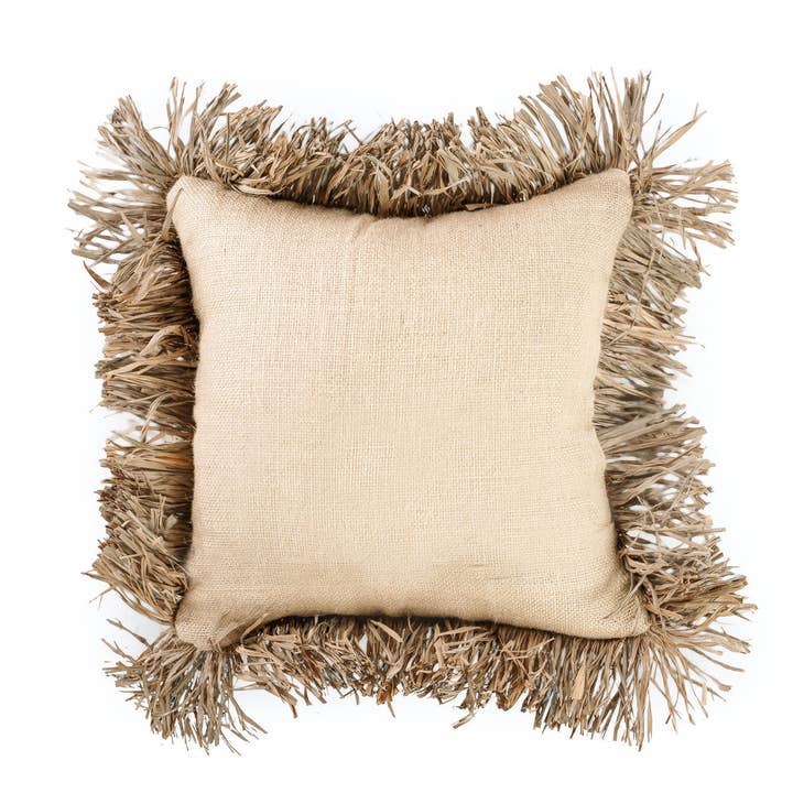 The Jute Bonita Cushion Cover - Natural - 40x40 for wholesale by Bazar Bizar Living