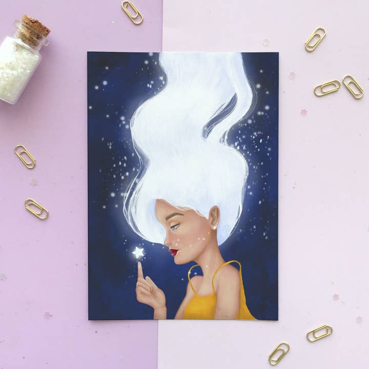 Dreamy little star art Print - Home wall decor poster for wholesale by Jino's Art