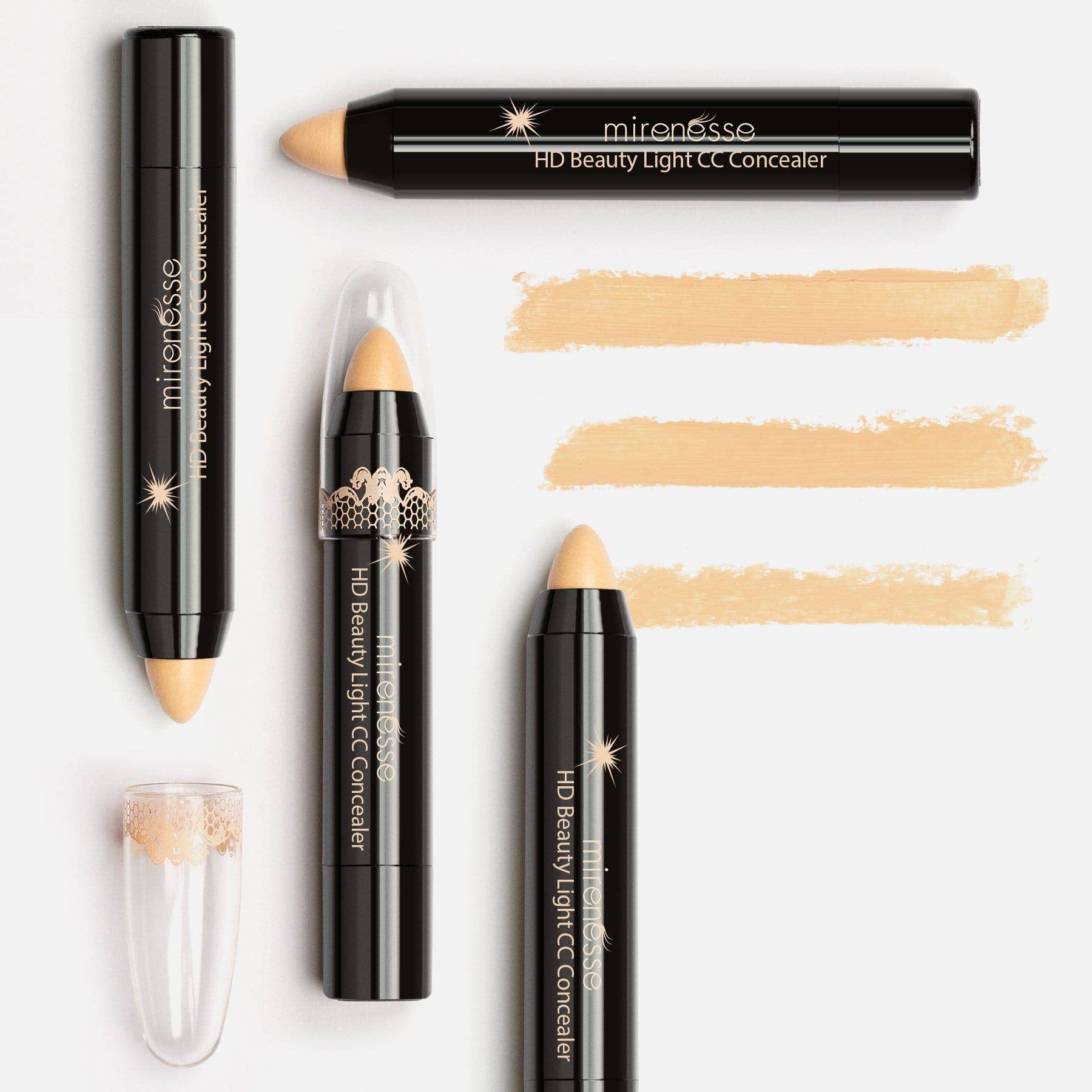 Mirenesse – wholesale Ansiktsconcealer – Hd skönhet ljus Cc hög täckning Concealer 1. Fair Maiden3