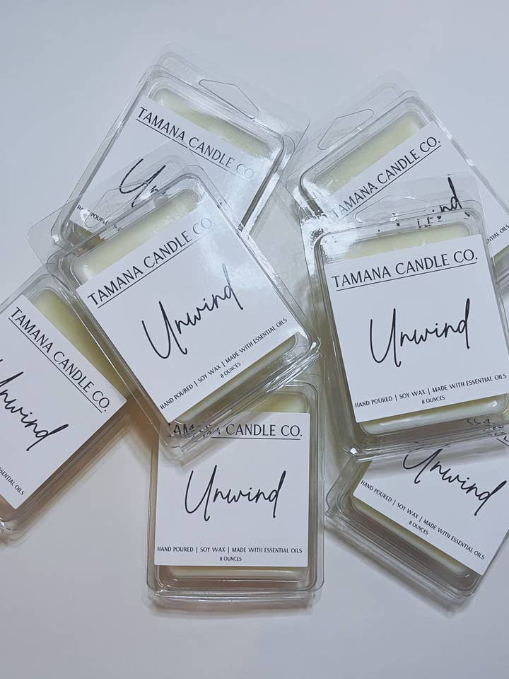 Unwind Wax Melt for wholesale by Tamana Candle Co.