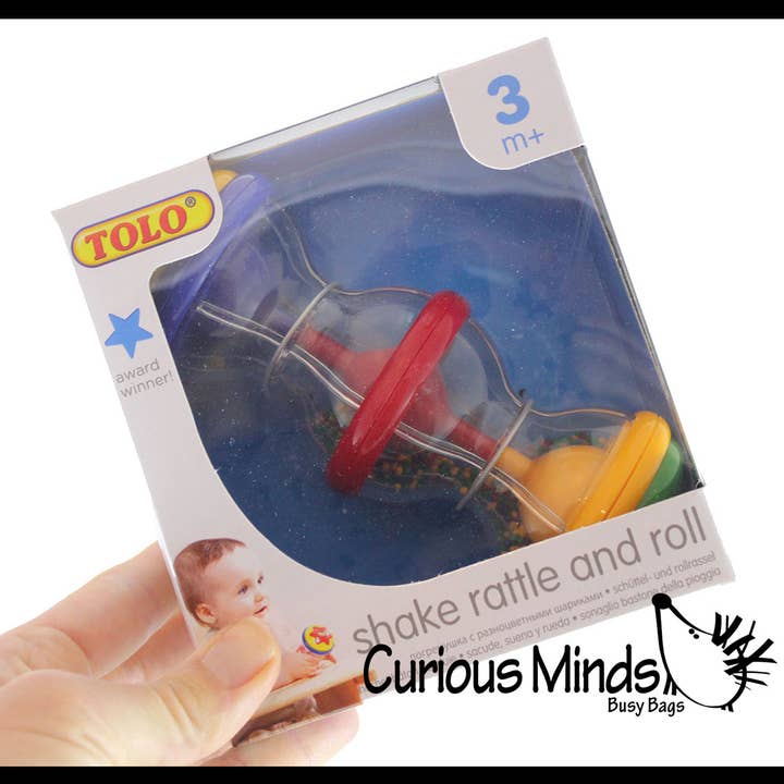 Curious Minds Toys - Venta al por mayor Sonajero - Bebés - Sonajero de juguete Shake Rattle and Roll para bebé, Spin/Shake, Inf0