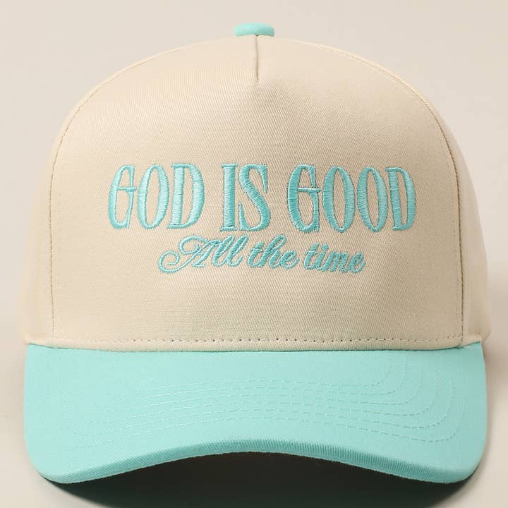 Fashion City - Wholesale Trucker Hat - Unisex - God Is Good All The Time Embroidery Trucker Hat