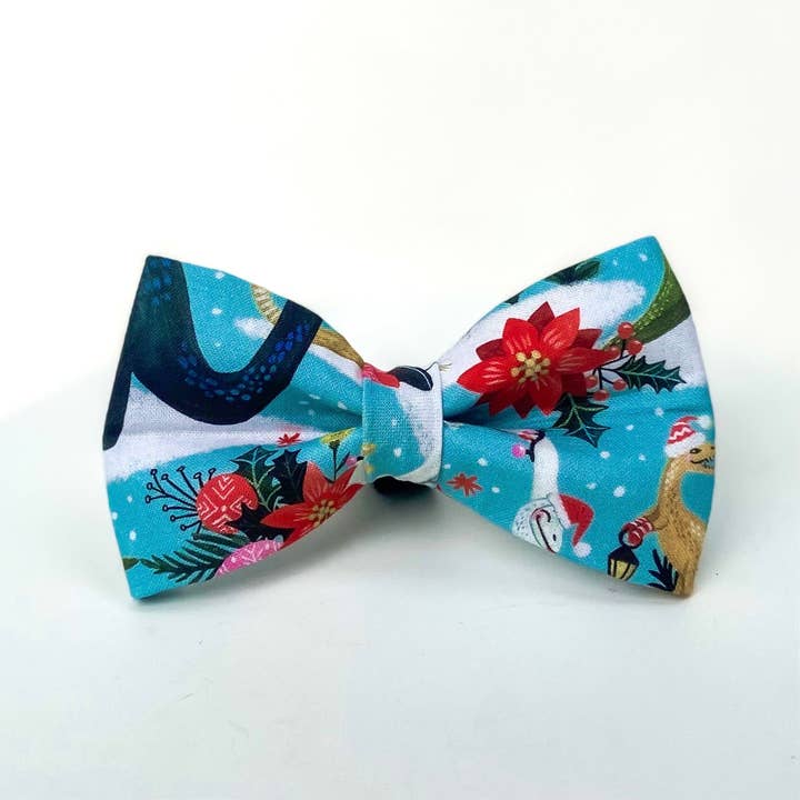 doggish - Wholesale Pet Bow Tie - Dog - Cottage core dinosaur Christmas dog bow tie pet accessory