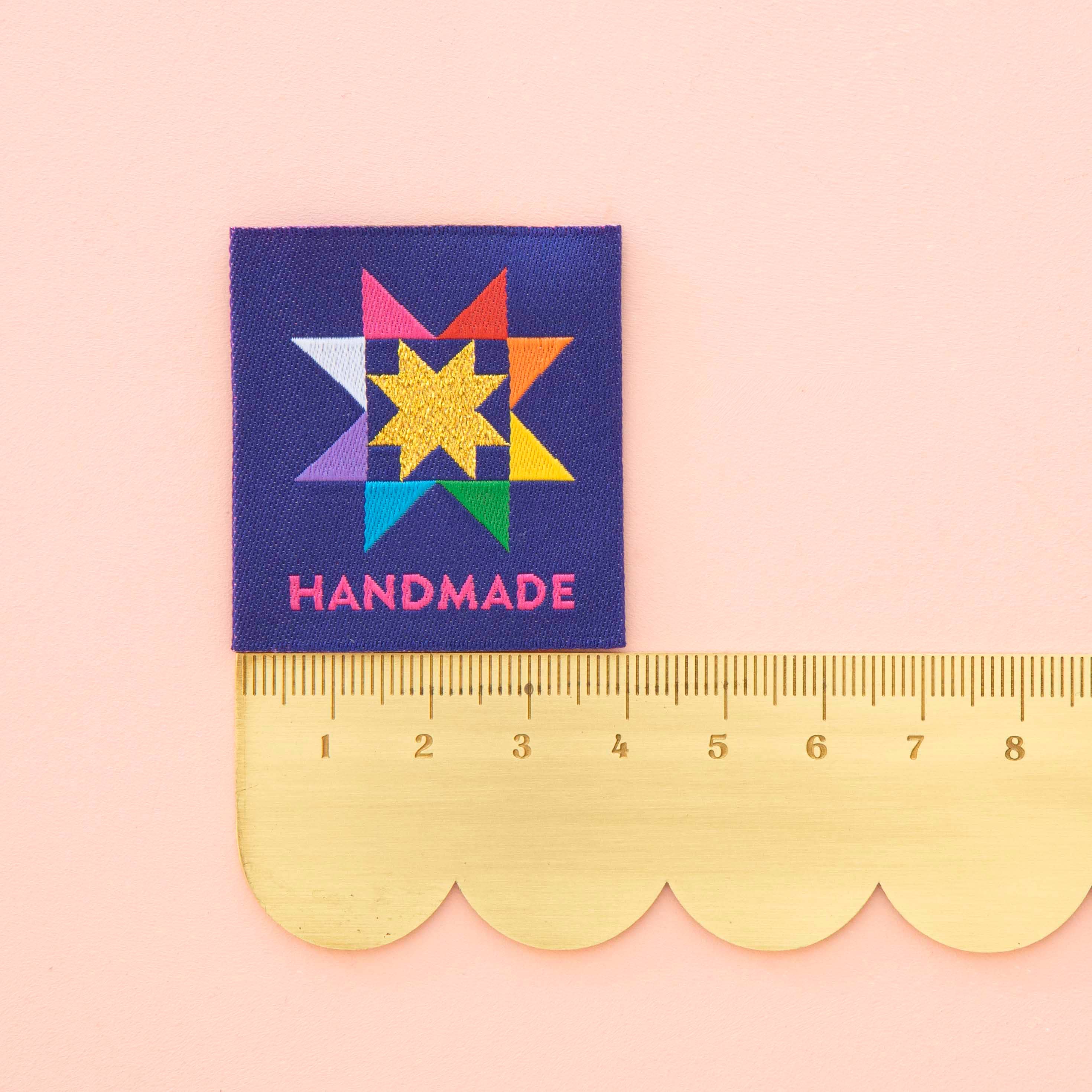 Sarah Hearts - Wholesale Craft Supplies - Handmade Quilt Star Large Woven Sewing and Quilting Labels2