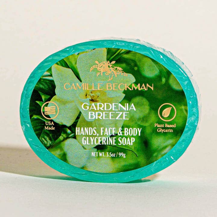 Gardenia Breeze Glycerine Soap for hands, face & body for wholesale by Camille Beckman