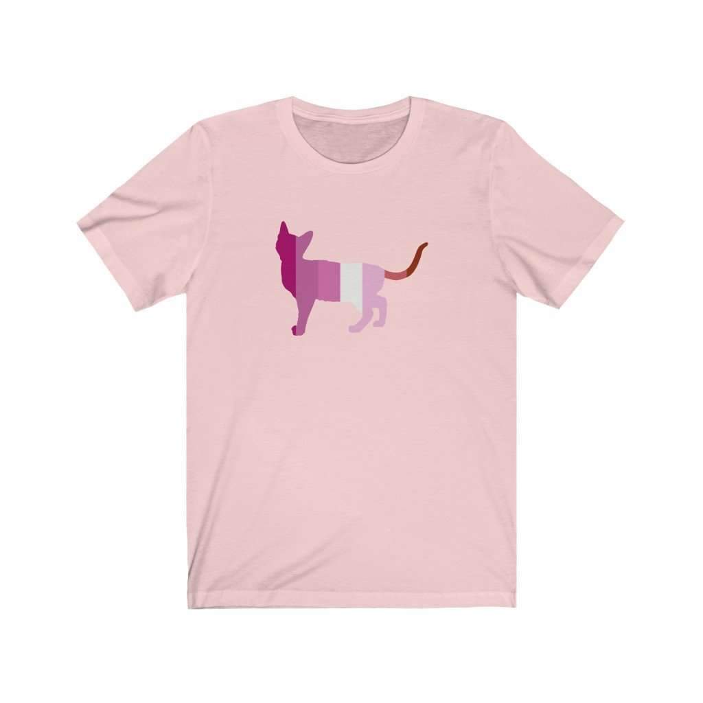 Pink N Paw - Wholesale Screen Printed T-Shirt - Women's - I love kitties - Lesbian PRIDE Shirt- Short Sleeve Tee1