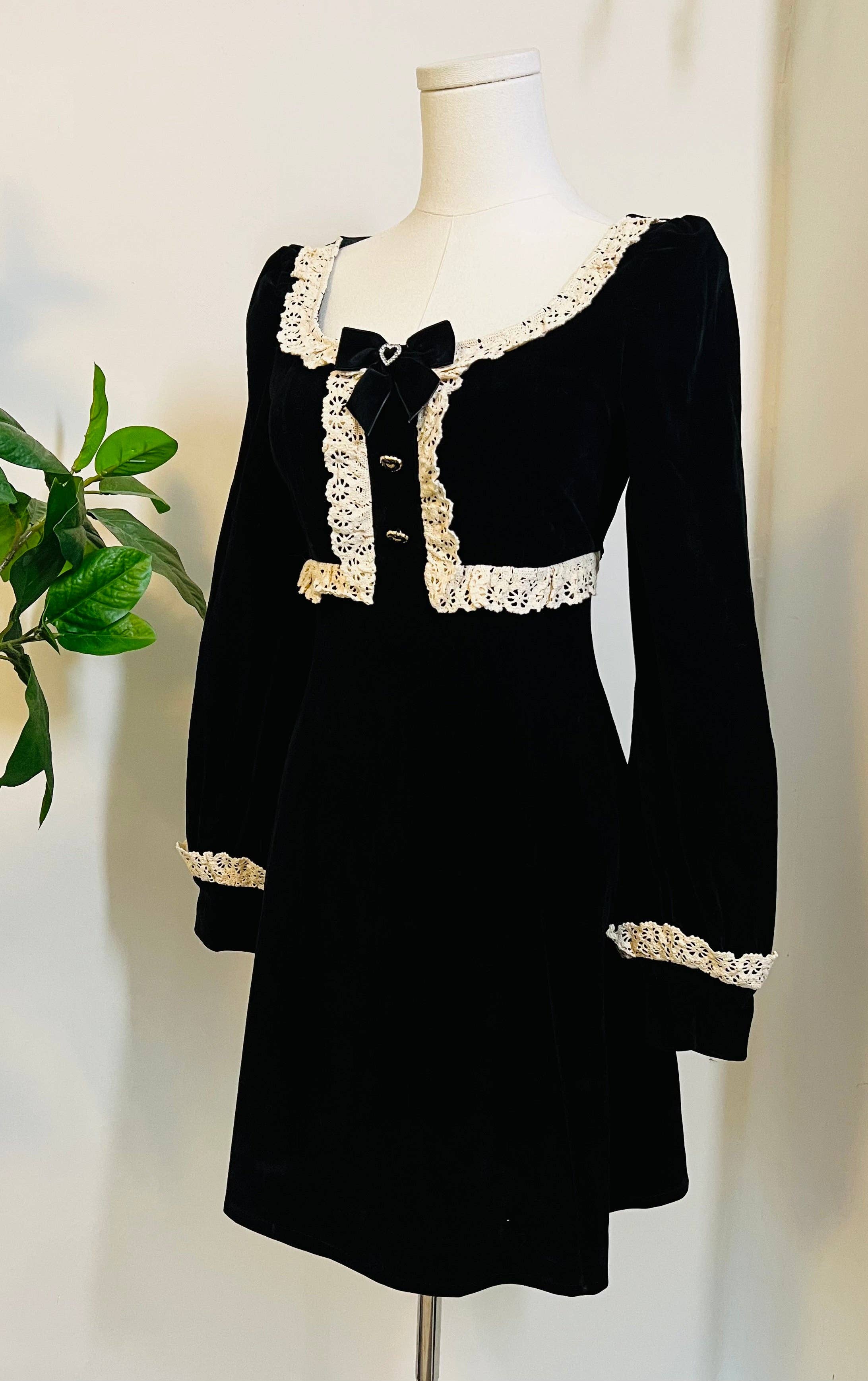 Witchwood Bags - Wholesale Dress - Women's - Sabrina - Luscious 60s style Velvet mini dress READY TO SHIP8