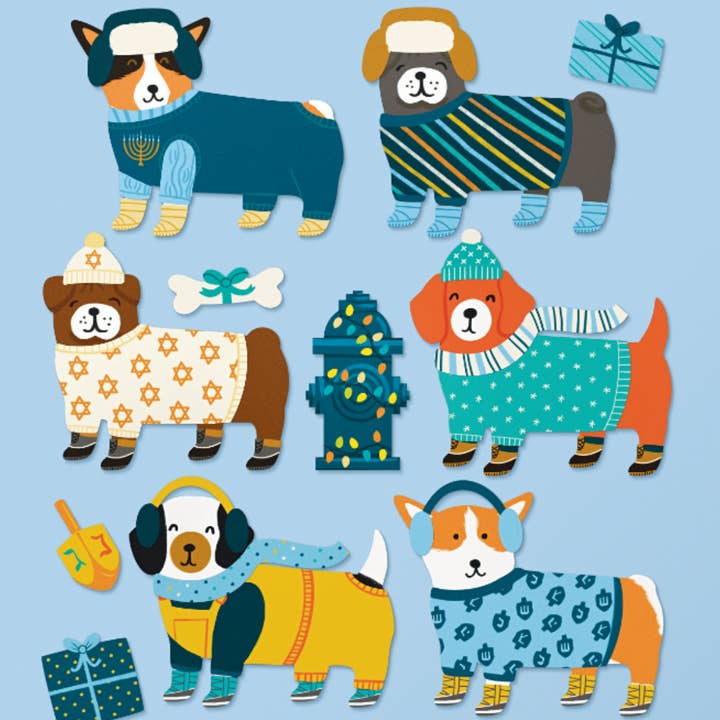 Hanukkah Dogs Paper Craft Kit for wholesale by Paper Source Wholesale
