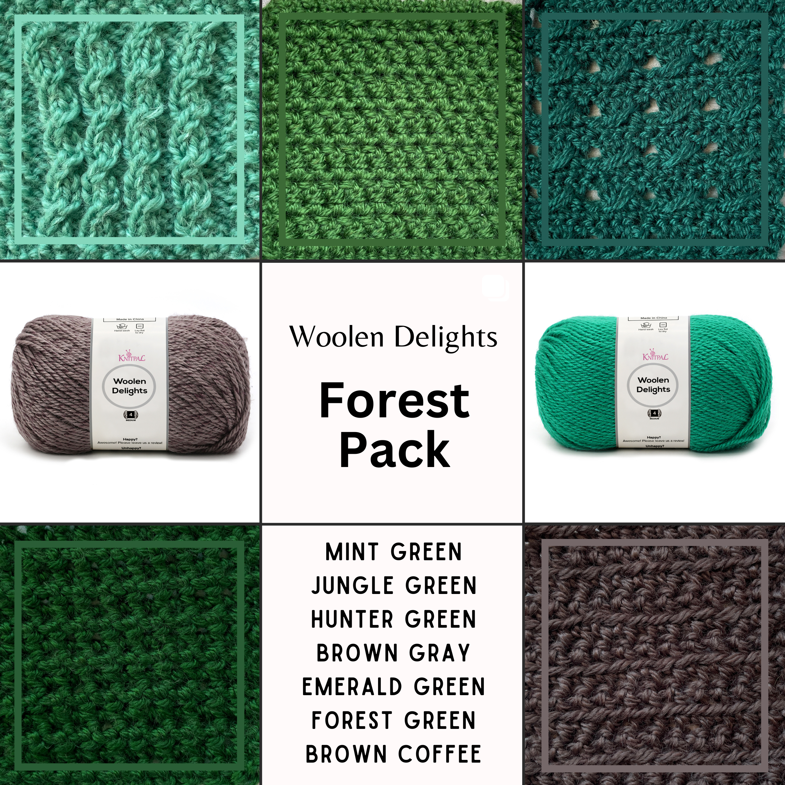 KnitPal - Wholesale Yarn - Woolen Delights Multicolor Pack of 7 Skeins4