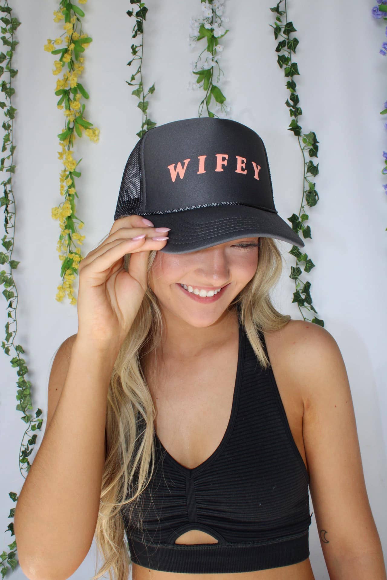 Southern Bliss Co. - Wholesale Trucker hat – Women’s - Wifey Charcoal Trucker Hat