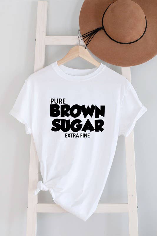 Top Avenue – T-shirt estampada - Mulher por atacado – Camiseta Pure Brown Sugar Extra Fino, Unissexo de gola curta7
