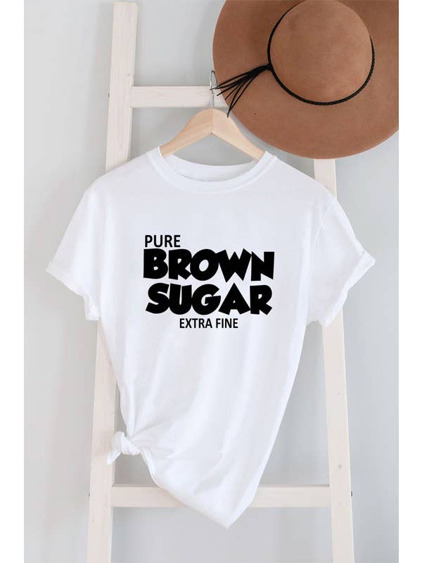 Top Avenue – T-shirt estampada - Mulher por atacado – Camiseta Pure Brown Sugar Extra Fino, Unissexo de gola curta7