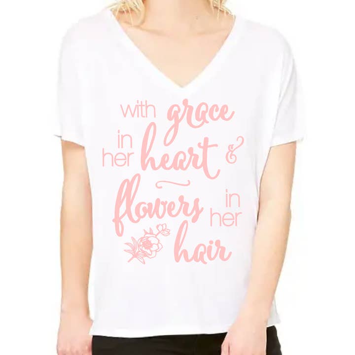 Grace in Her Her T-shirt Flowy Ladies pour la vente par A Quiver Full