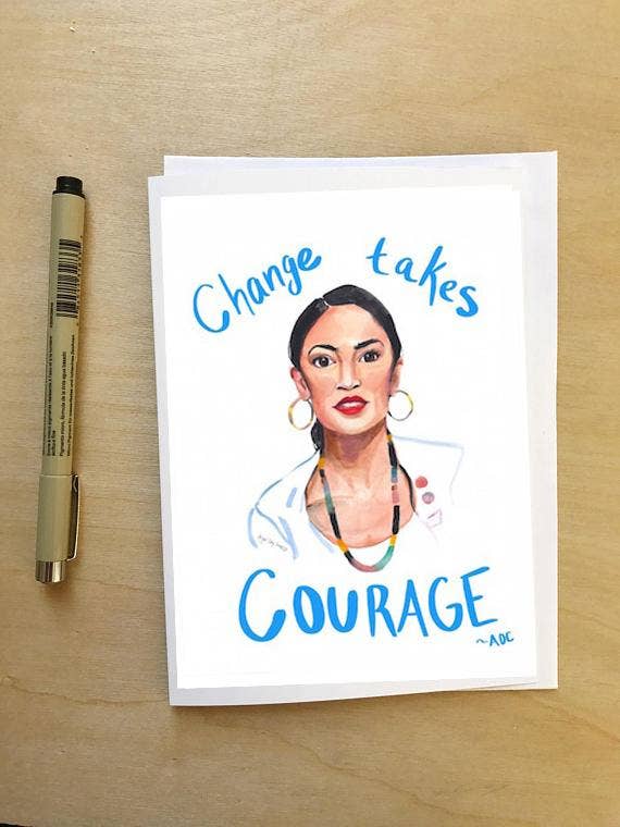 Quote Postcard Alexandria Ocasio Cortez AOC