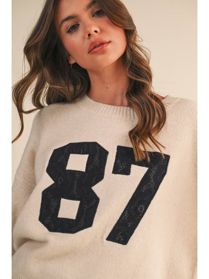 Klesis - Vente Pull en maille – femme - IT4429 87 HAUT EN MAILLE AVEC CONTRASTE DE DENTELLE7