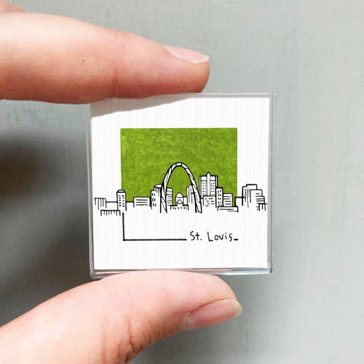 St. Louis, Missouri Mini Art Print - 1.5"-2.5" Framed for wholesale by Mick's Art Goods