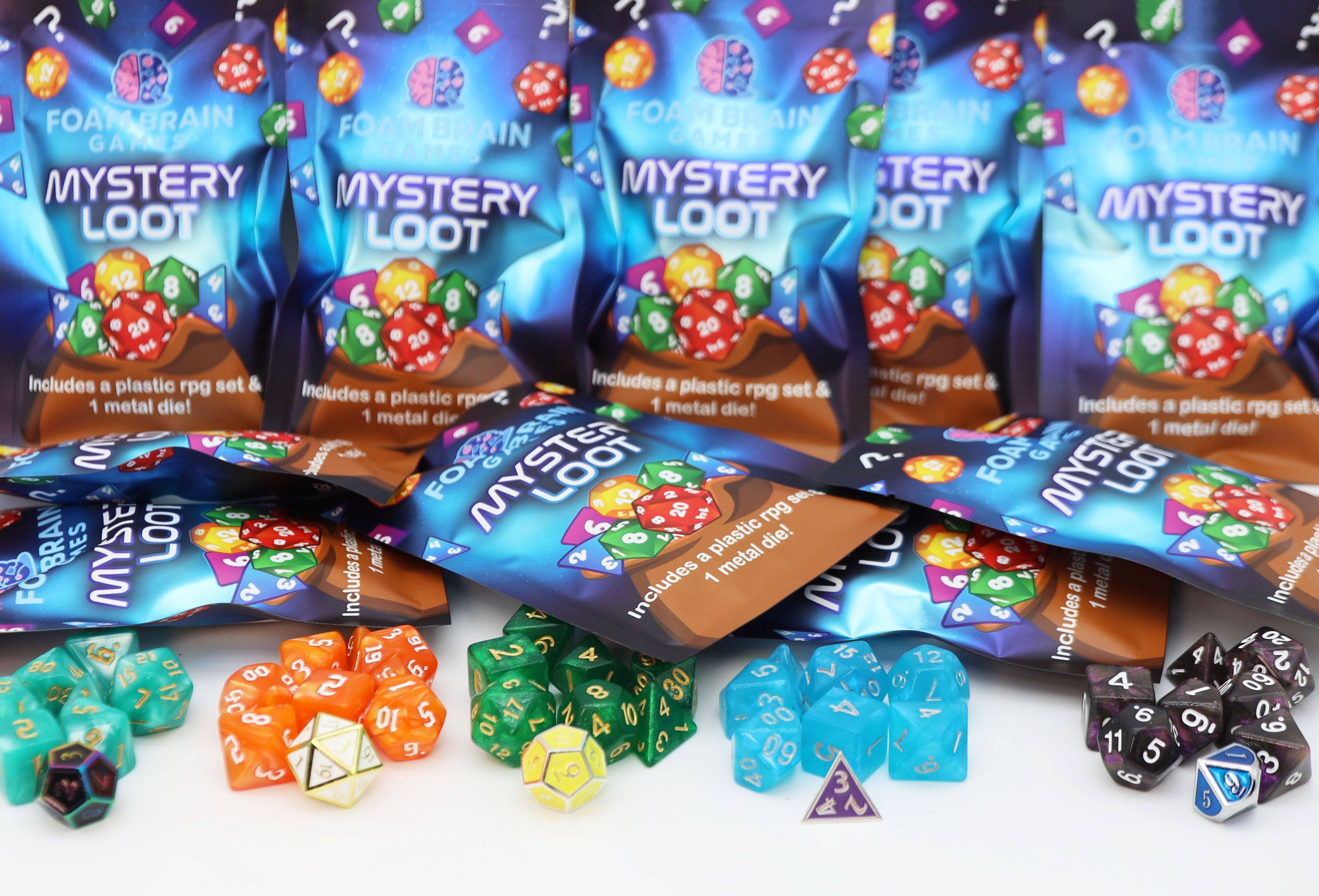 Foam Brain Games - Wholesale Dice - Mystery Loot: Plastic RPG Dice Set & Bonus Metal Die16
