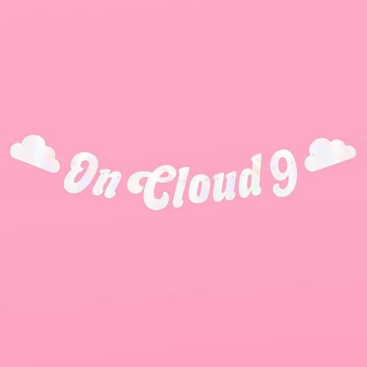 xo, Fetti - Wholesale Party Sign/Banner - Cloud Nine Banner, Bachelorette Party, Baby Shower Decor