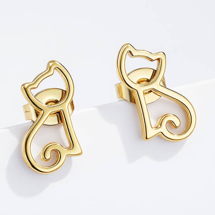 Gold Stainless steel earrings 124RX143 for wholesale on Faire0
