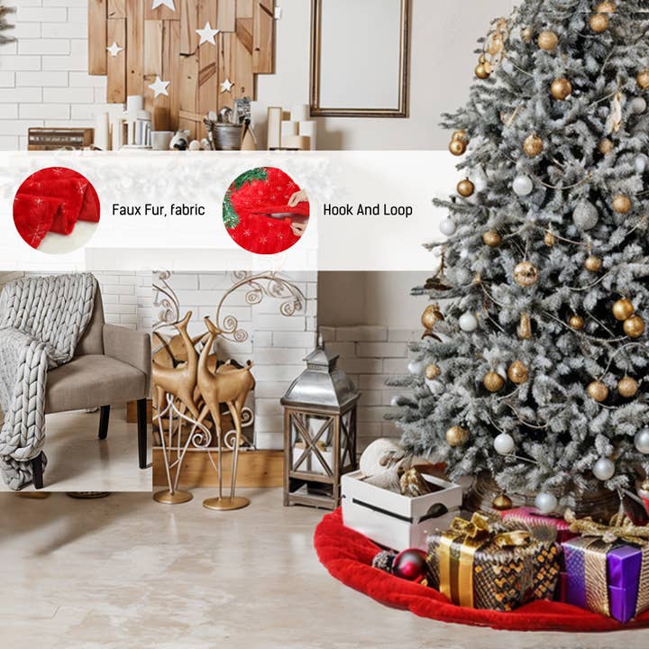 SINT - Wholesale Tree Skirt - SINT 48 Inch Large Christmas Tree Skirt