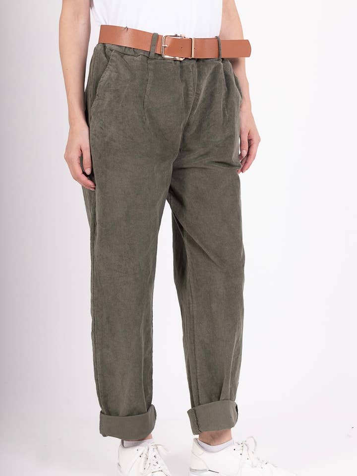 LINEN & COTTON HOUSE - Wholesale Pants - Women's - 00503 PANT IN VELVET FALL WINTER CLOTHING