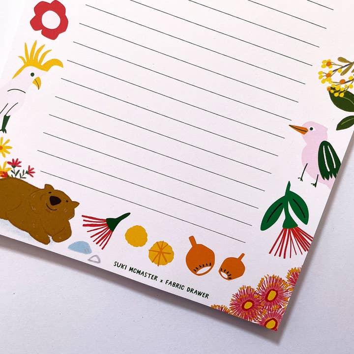 Suki McMaster - Wholesale Notepad - Land Down Under Australian Animal Notepad - by Suki McMaster X Fabric Drawer2