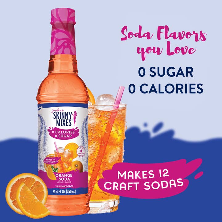 Jordan's Skinny Mixes - Wholesale Cocktail Mix/Syrup - Sugar Free Orange Soda Syrup2