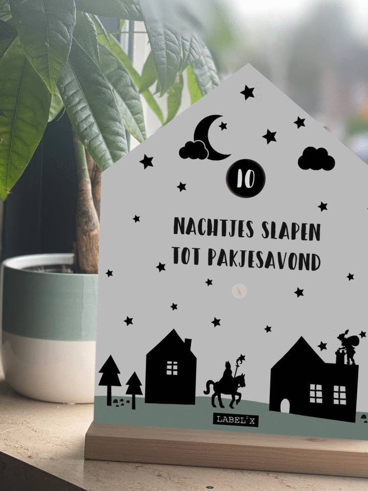 Aftelkalender sinterklaas met draaischijf per la vendita all'ingrosso da parte di Label2X B.V.