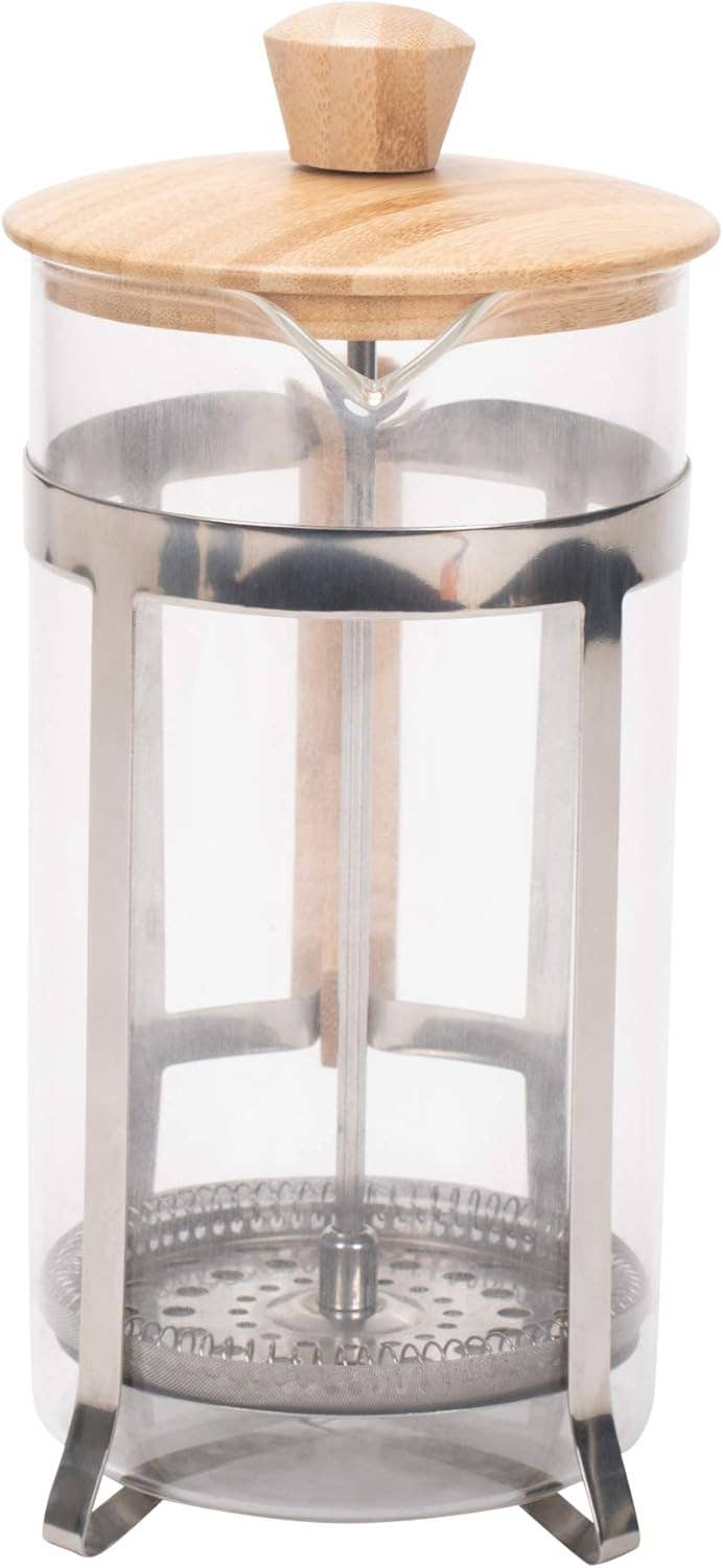 EAST AVENUE - Vendita all'ingrosso Caffettiere French press - French Press in Vetro e Bambù da 34 oz a Grana Naturale1