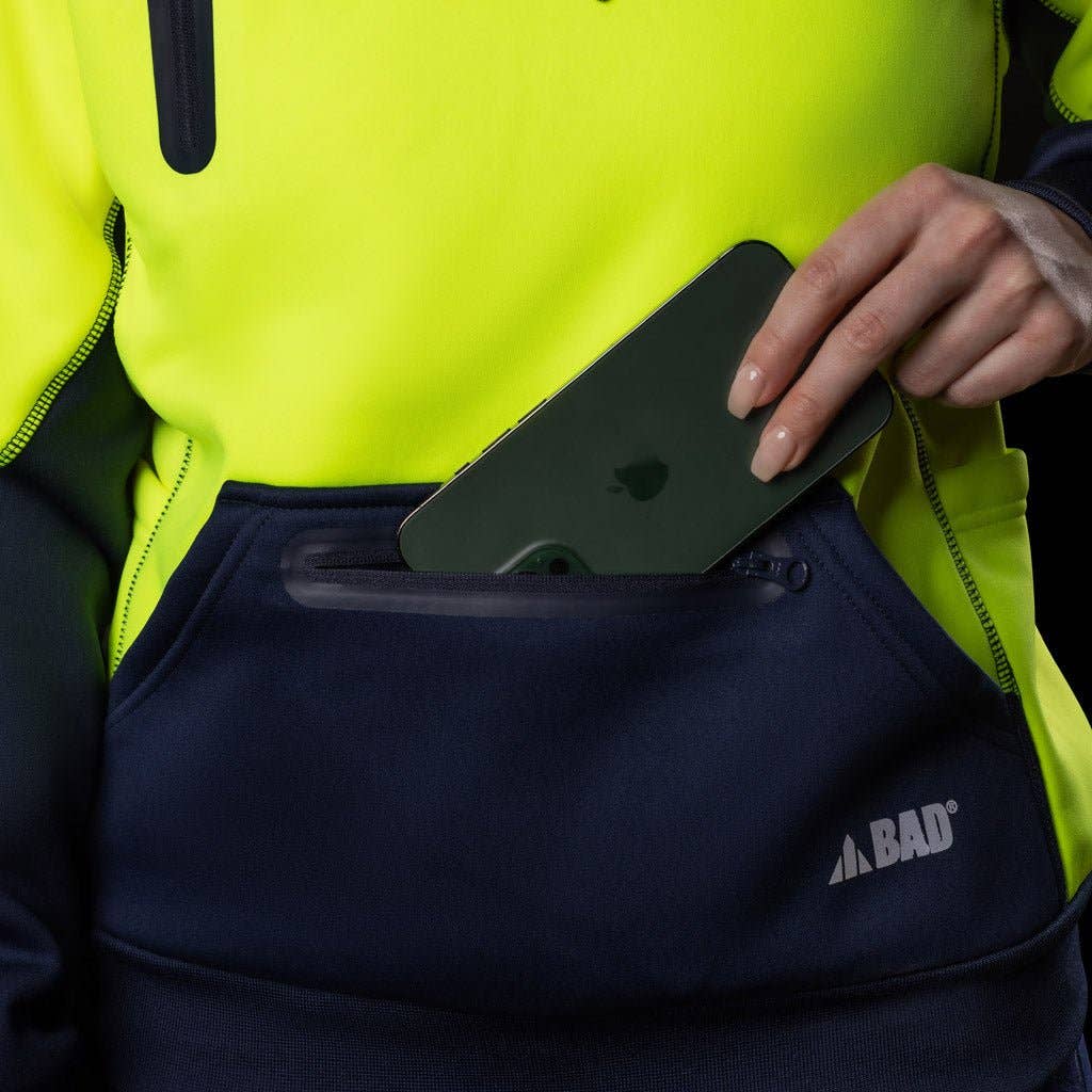 BAD WORKWEAR - Wholesale Hoodie - Women's - BAD WOMENS WATERPROOF RAIN-DEFEND™ HI-VIS FLEECE HOODIE31