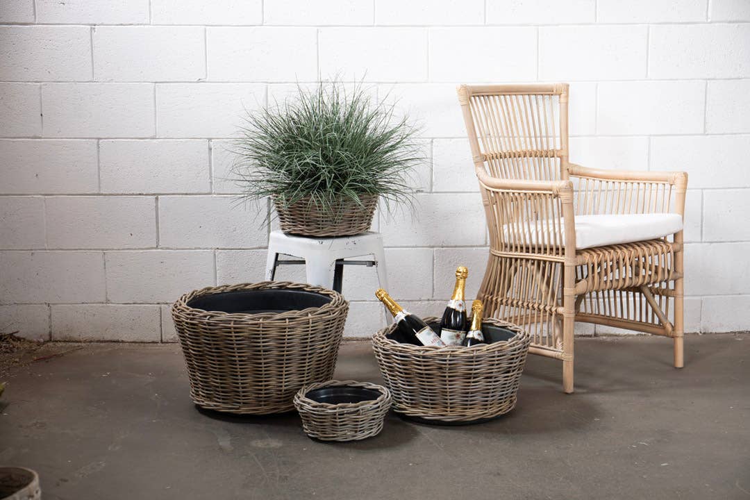 Willow Group - Wholesale Plant Pot - S/4 RD RATTAN PLANTERS2
