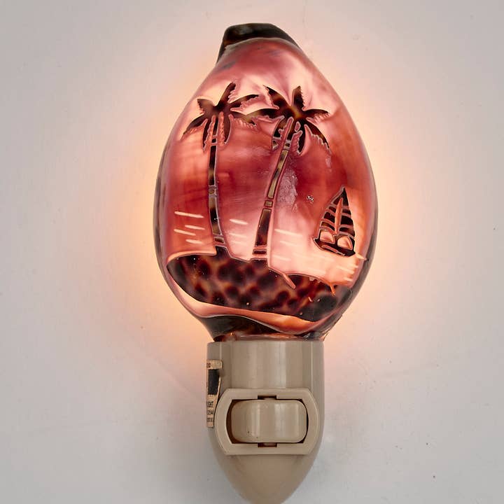 HS Seashells - Wholesale Night Light - Carved Palm Tree LED Loose Night Light1