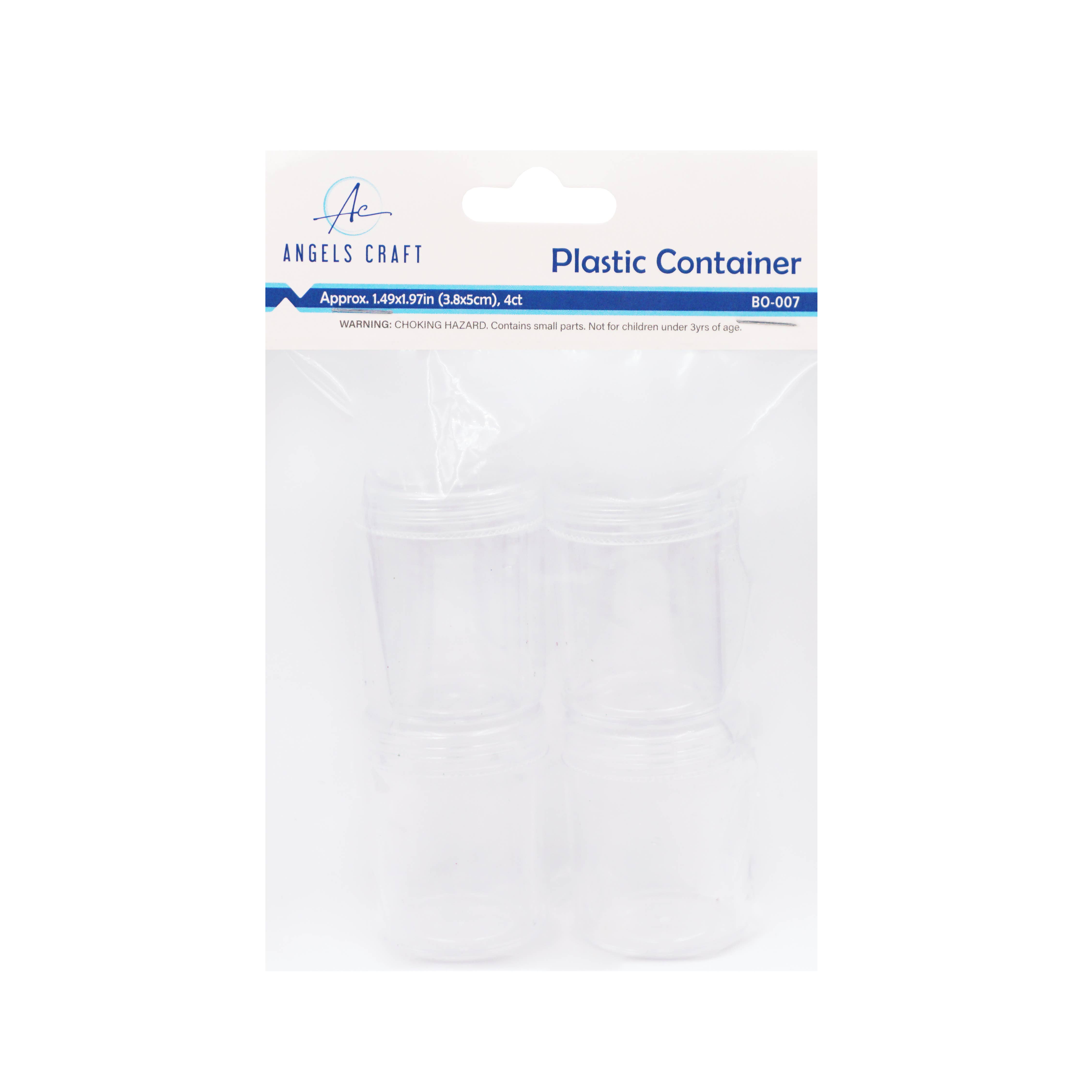 Angels Craft - Vente Boîtes de conservation - Mini-contenants en plastique, 5 cm x 4 cm, 4 carats1