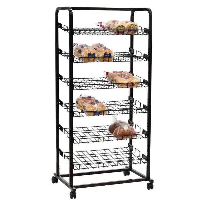 Specialty Store Services - Wholesale Retailer Display Stand/Case - Black 30 in Bakers Rack