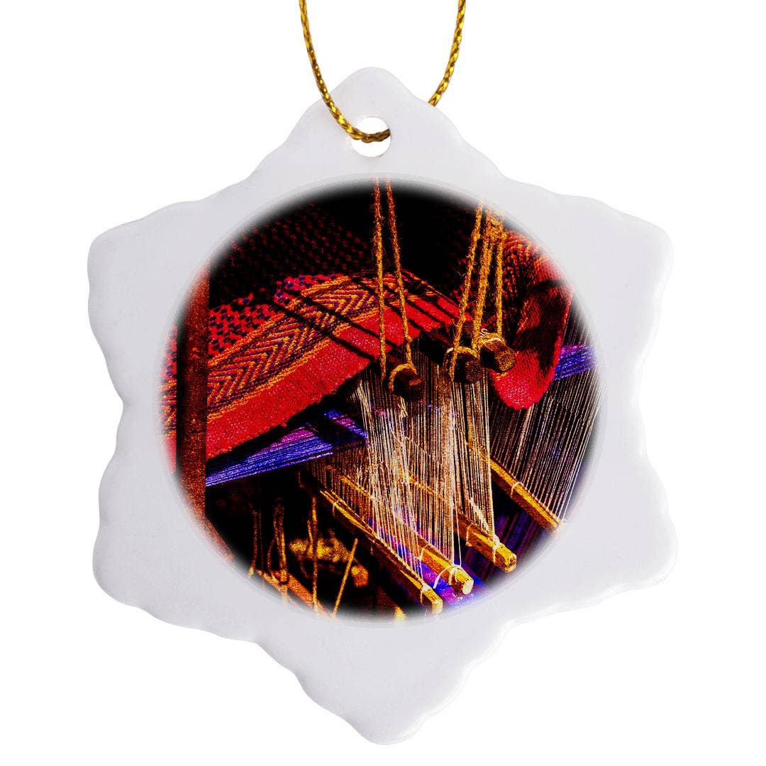 3dRose - Vente Objets de décoration - 3dRose, Technologies de l'âge d'or - Métier à tricoter à la main. Photo stylisée, Ornement0