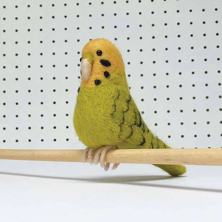 Bergin & Bath - Venta al por mayor Kit de manualidades - Kit de agujas para afieltrar Budgie. Haz un periquito de fieltro de lana