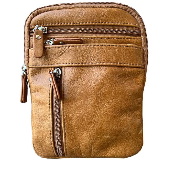 Roma Leathers, Inc. - Wholesale Crossbody Bag - Women's - W018 cowhide leather crossbody
