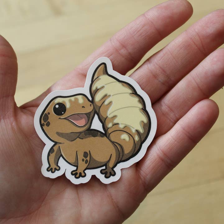 Mega Kawaii Cuties - Wholesale Sticker - Leopard Gecko- Buttered Croissant Sticker