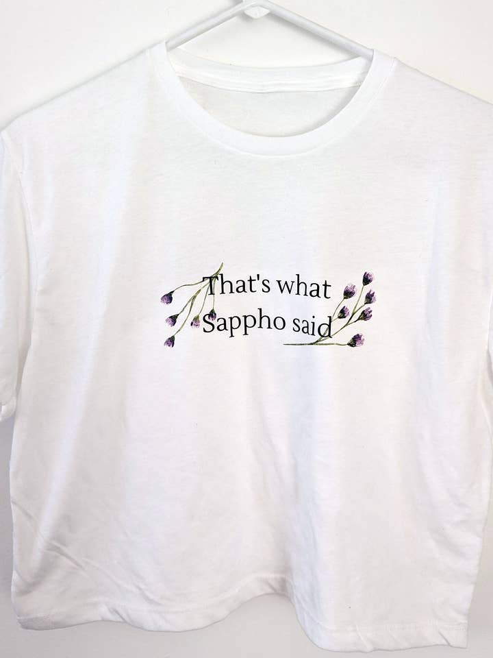 Det är vad Sappho sa Crop Tee för wholesale av Sapphic Space